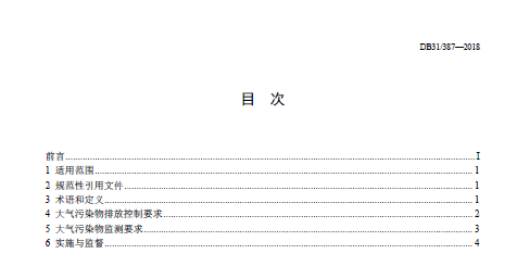 上海市：《鍋爐大氣污染物排放標準》