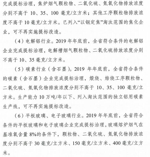 河南省2019年底前完成鋼鐵、水泥、焦化等六大行業超低排放改造