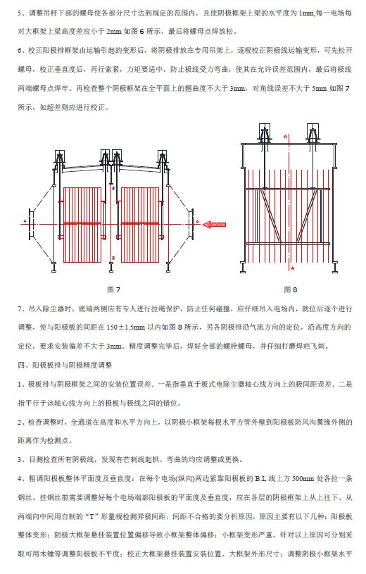 淺談濕式電除塵器陰陽極系統安裝與調整